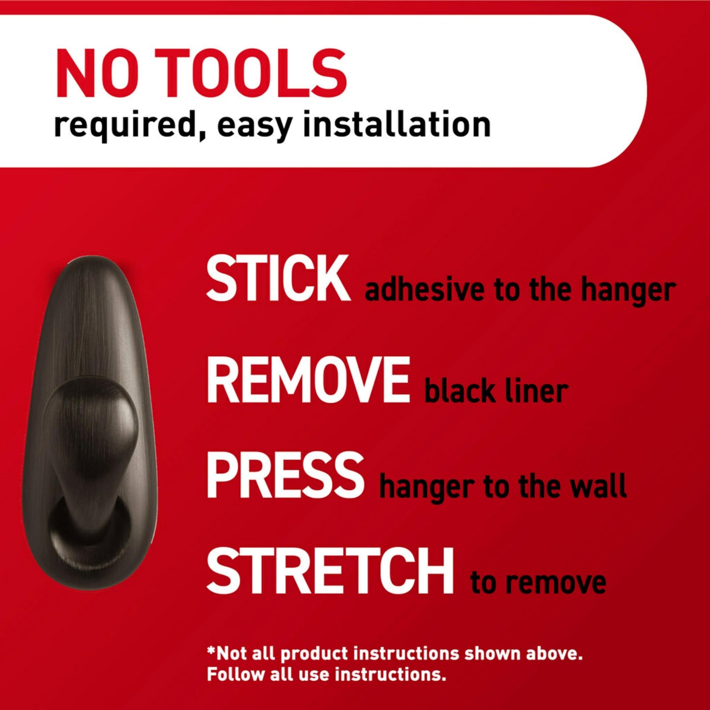 Command Medium Brushed Nickel Hooks, 2 Wall Hooks and 4 Command Strips, Damage-Free Hanging with Adhesive, No Tools Hanging Home and Room Decor, Holds up to 3 lb