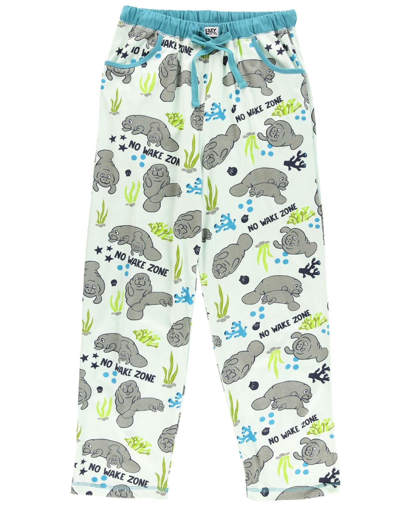 Lazy One Pajamas for Women, Cute Pajama Pants and Top Separates, No Wake Zone, Animals (X-Large)
