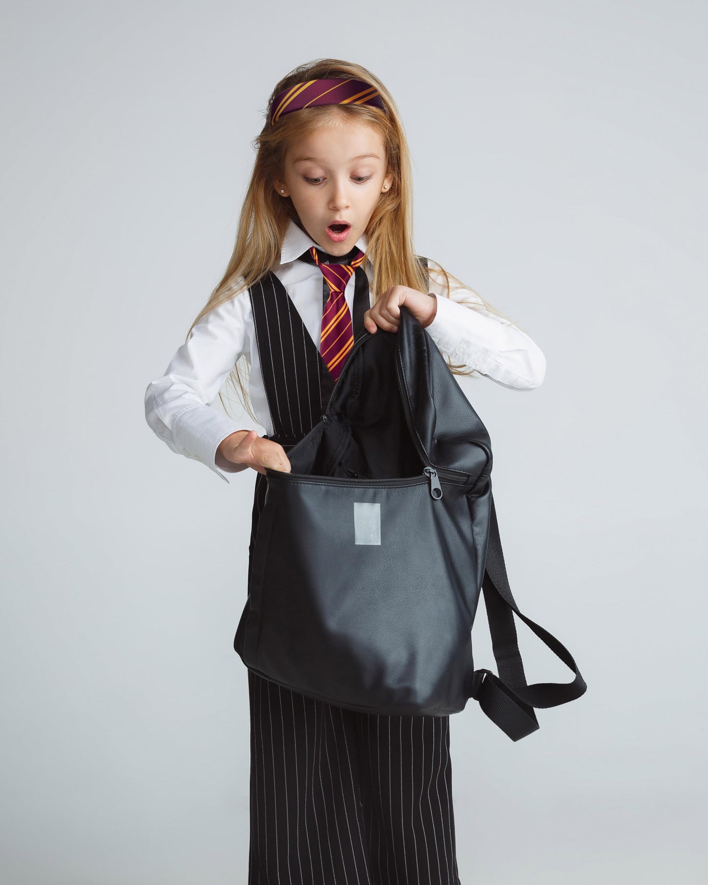 kitihoney Halloween Costume Accessories Women Vivid Burgundy Red and Yellow Stripe Headband Tie Adult Cosplay Party Hair Accessory