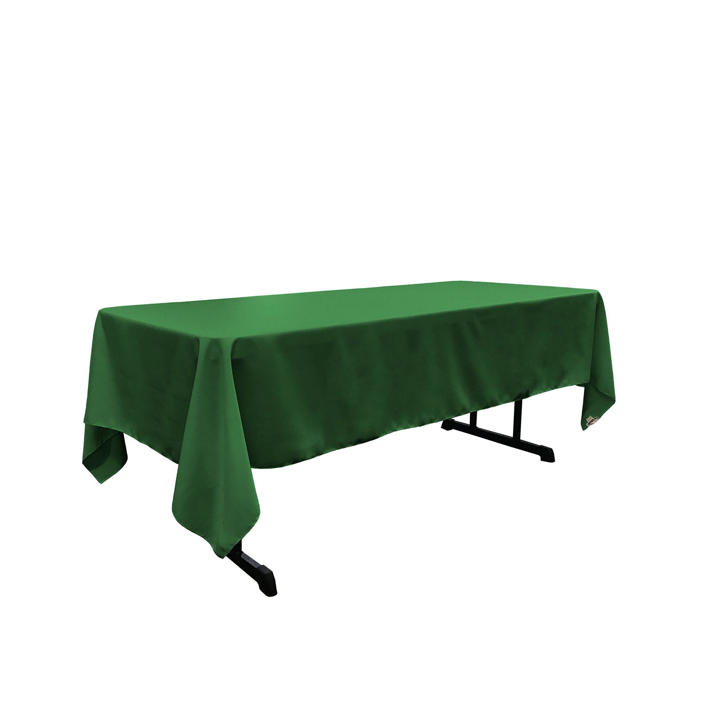 LA Linen Polyester Poplin Rectangular Tablecloth, 60 by 102-Inch, Green Emerald