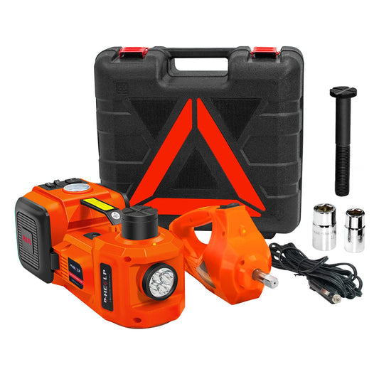 E-HEELP Electric Car Jack Kit 5Ton 12V Hydraulic Car Jack Lift (Lifting Range: 6.1~20.86 inch) with Electric Impact Wrench for SUV MPV Sedan Truck Change Tires Garage Repair