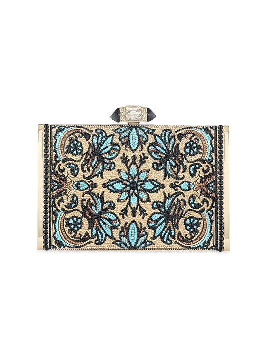 Judith Leiber Couture, Crystal-Embellished Convertible Clutch, Champagne Prosecco Multi