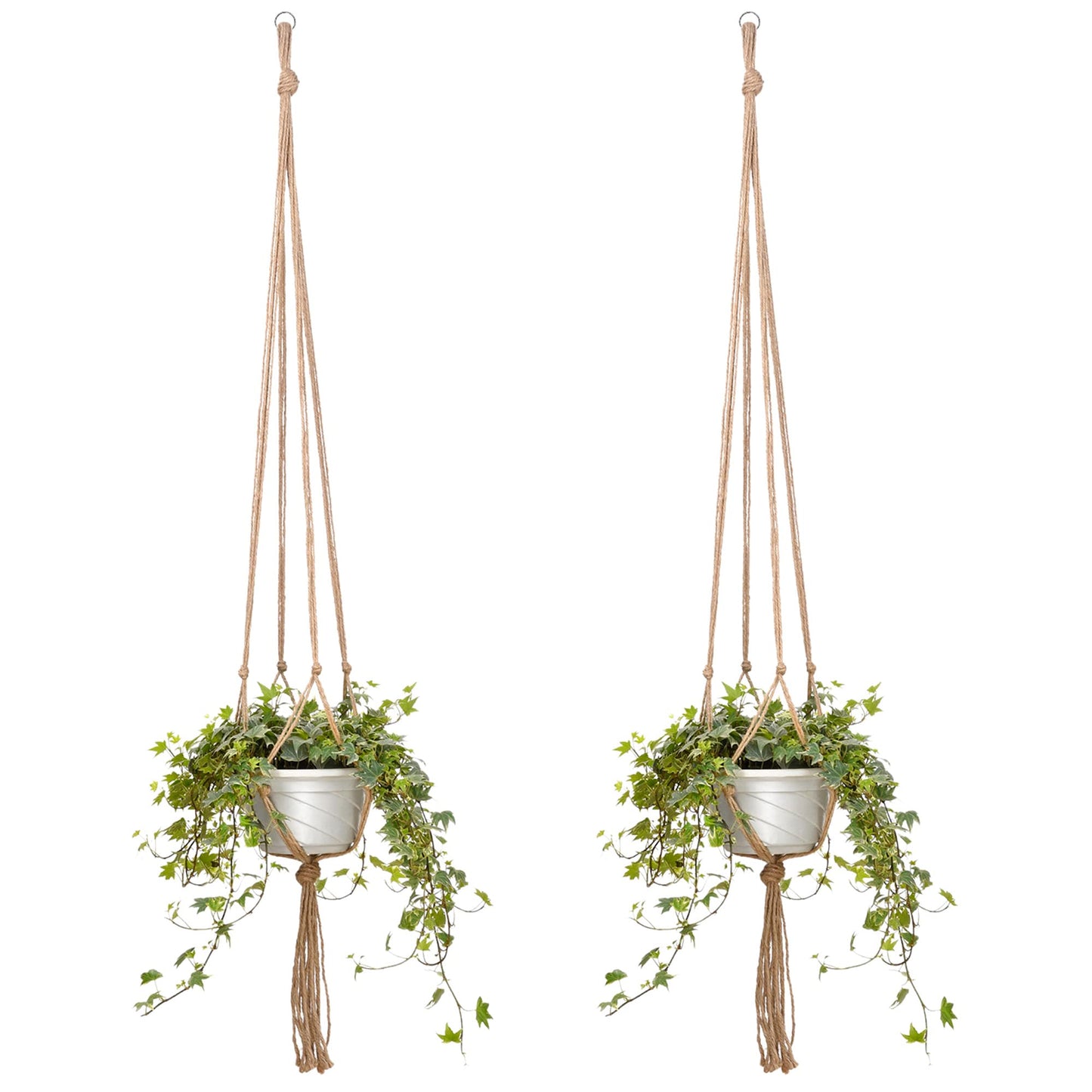 EBOOT 2 Pack 48 Inches Large Macrame Plant Hanger Rope to Hang Flower Pot Plant Holder for Indoor Outdoor Decorations, 4 Legs
