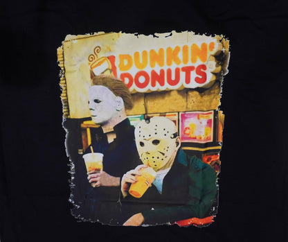 Halloween Movie Inspired T-Shirt Michael Myers Drinking Coffee Funny Humorous Tee for Him (XX-Large Black)