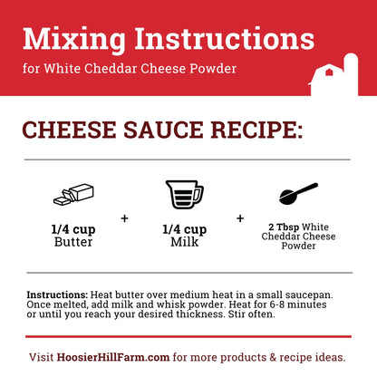 Hoosier Hill Farm White Cheddar Cheese Powder, 1LB (Pack of 1)