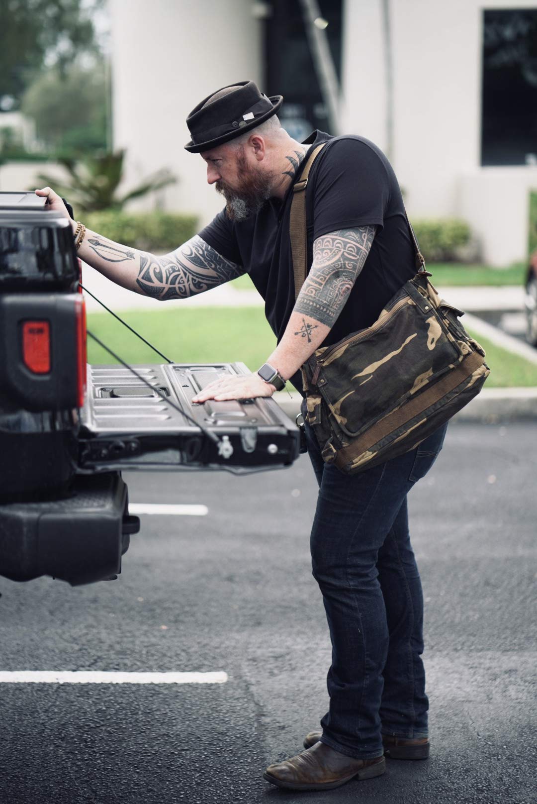 Gootium Canvas Messenger Bag - Vintage Cross Body Shoulder Satchel