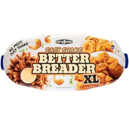Cook's Choice XL Original Better Breader Batter Bowl- All-in-One Mess Free Breading Station Tool- Great for Parties - Pour in Seasoning, Add Meat or Vegetables of Choice, & Just Shake- Made in the USA