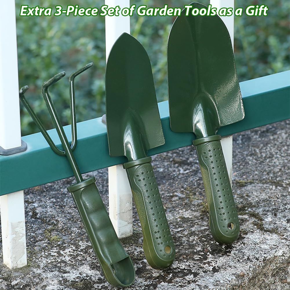 LCHUANG Railing Planter Window Box - 4 Pack 24 Inch Deck Balcony Rail Planter with Coconut Coir Liner, Fence Metal Hanging Flower Basket Deck Railing Planter Boxes for Outdoor Garden