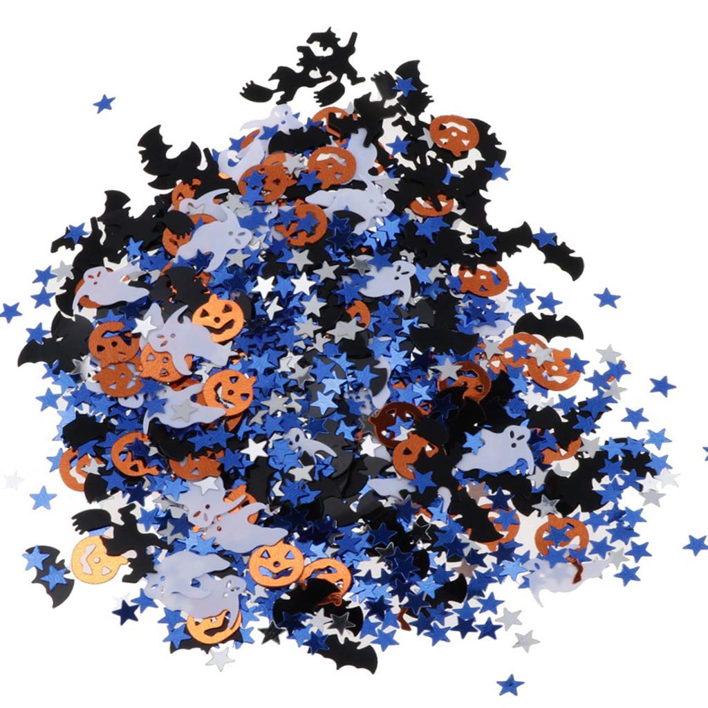 Hosfairy Halloween Confetti - Ghost Pumpkin Bat Witch Spider Throwing Confetti for Parties 100g/3.5Oz