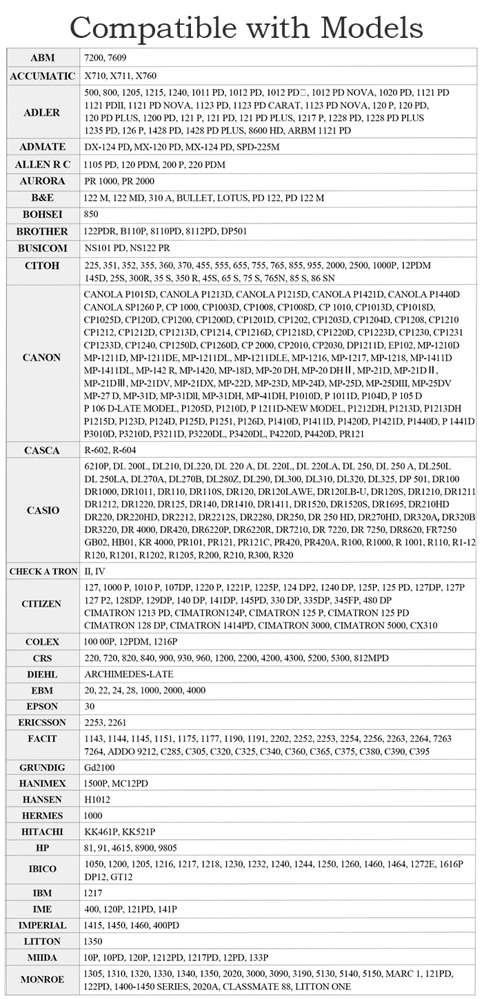 3 Pack Replacement for Porelon 11216 Universal Twin Spool Calculator Ribbon Universal GR24br Compatible with Sharp el-1197piii Nukote BR80c Casio fr-2650tm Adding Machine Ribbons Universal (Black/Red)