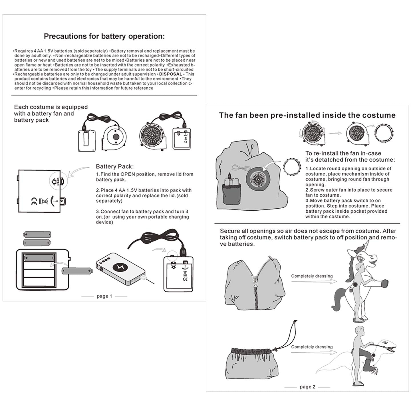 GOOSH Inflatable Dinosaur Costume for Kids Riding T Rex Funny Blow Up Boys Girls Costume for Halloween Fancy Dress Party Cosplay