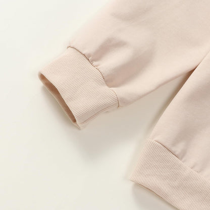 Karwuiio Mommy and Me Family Matching Outfits Halloween Pumpkin Print Sweatshirt Long Sleeve Pullover Tops (Women, XL, Beige Brown)