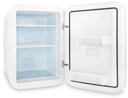 Cooluli 20L Mini Fridge For Bedroom - Car, Office Desk & College Dorm Room Glass Front Digital Temperature Control 12v Small Refrigerator for Food, Drinks, Skin Care, Beauty Breast Milk (Blue)