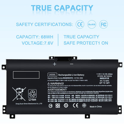 IEFUU LK03XL Battery Compatible with HP Envy X360 Convertible Notebook 15m-cn0xxx 15m-cn0012dx 17m-ae0xx 15m-bp 17-ae1xx 15-bq2xx 17t-ce 15m-cn0011dx 15m-bp112dx LKO3XL 916814-855 L09281-855