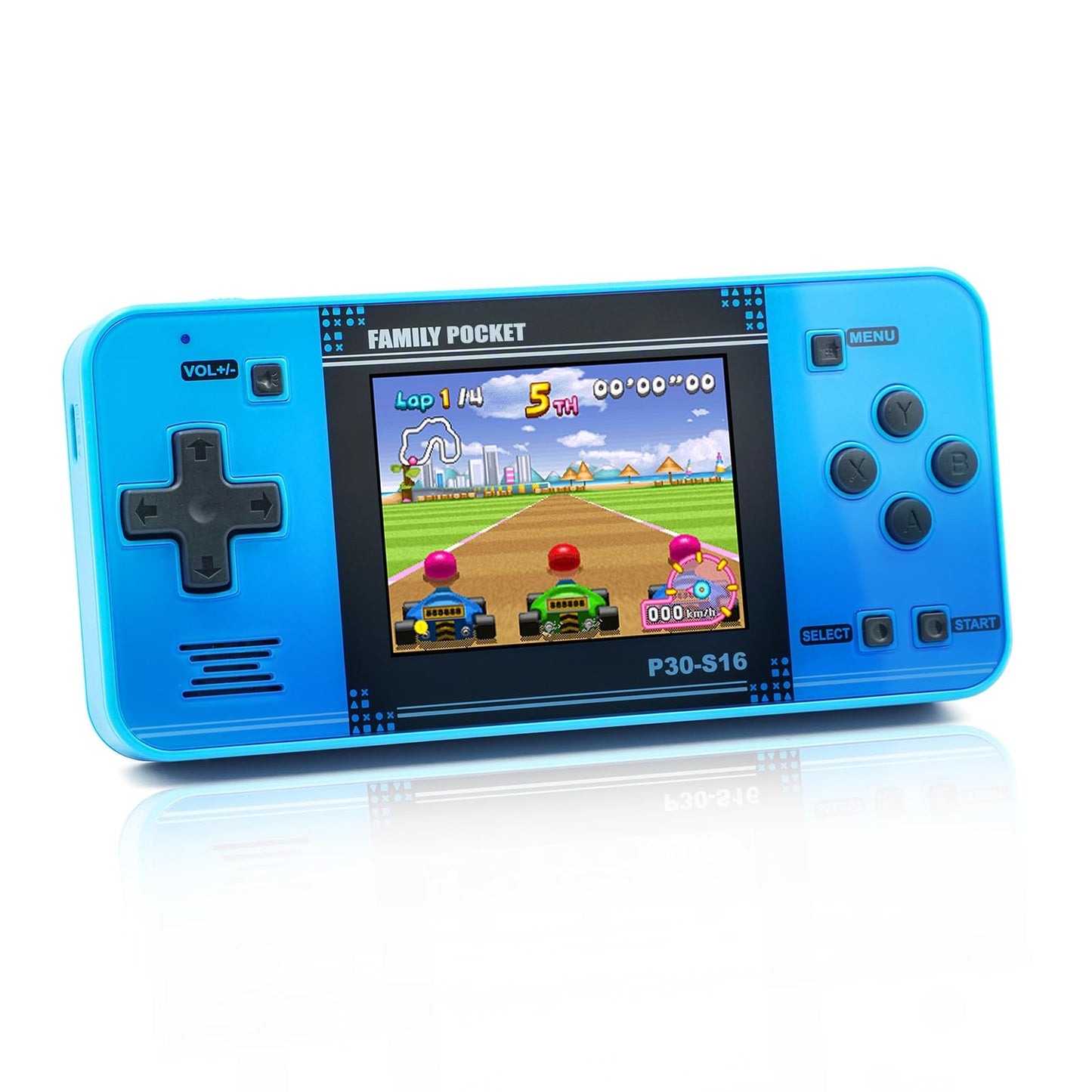 Handheld Game for Kids -Preloaded 220 Retro Video Games, Portable Gaming Player with Rechargeable Battery 3.0" LCD Screen, Mini Arcade Electronic Toy Gifts for Boys Girls (Blue)