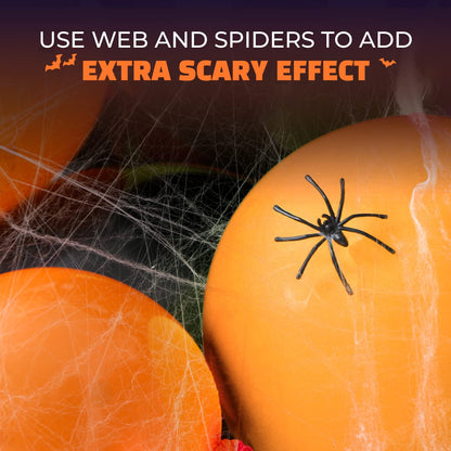 Halloween Balloon Garland Arch Kit – 98 Pcs Black, Orange, Green, Violet Latex + Bat, Pumpkin & BOO Foil Balloons with Accessories – Spooky Party Decor – DIY Kit by Vellax®