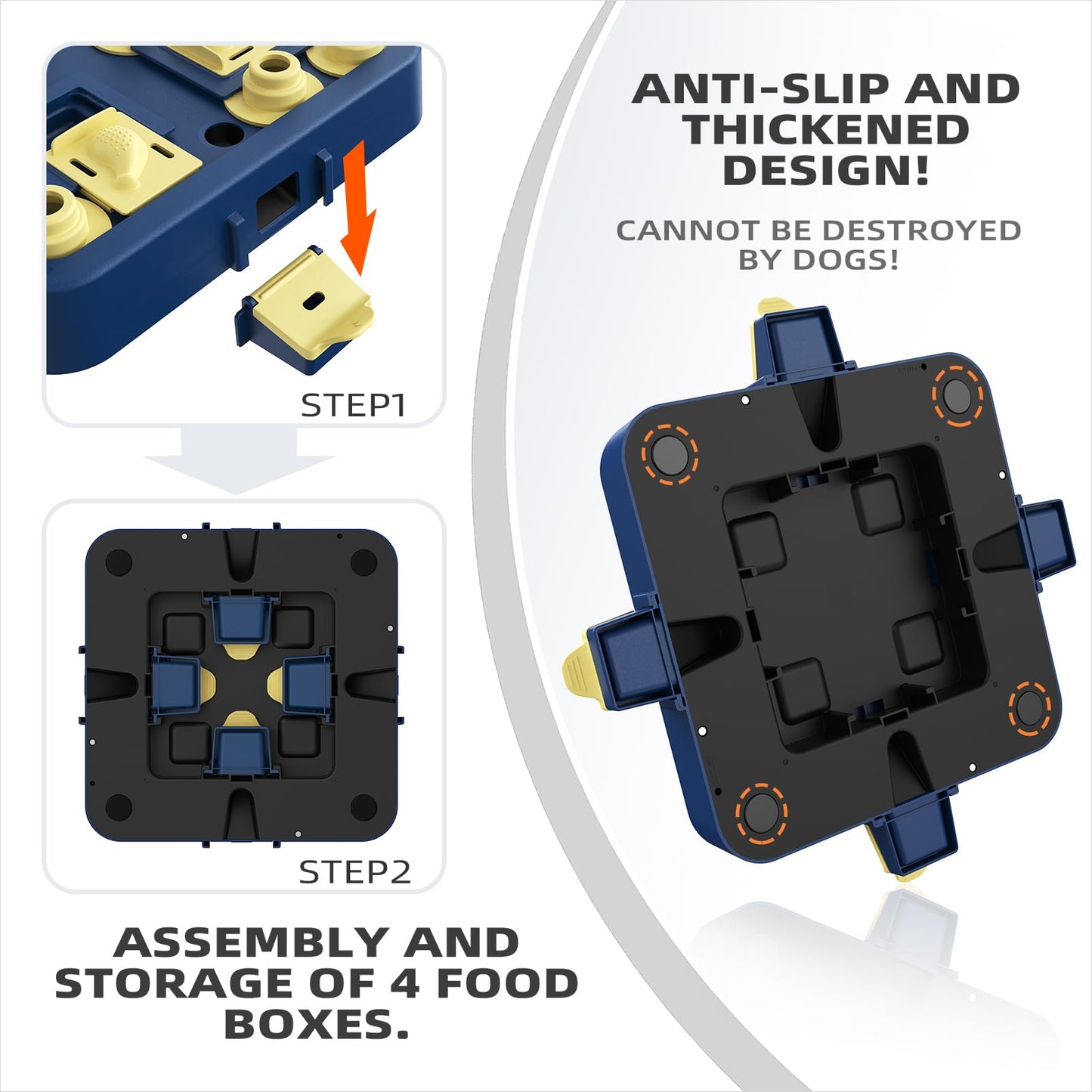 KADTC Dog Chess Puzzle Toy Level 3 in 1 for Small/Medium/Large Dogs Smart Mind Stimulating Game Puppy Brain Stimulation Cognitive Enrichment Toys Keep Them Busy Boredom Interactive Treat Food Puzzles
