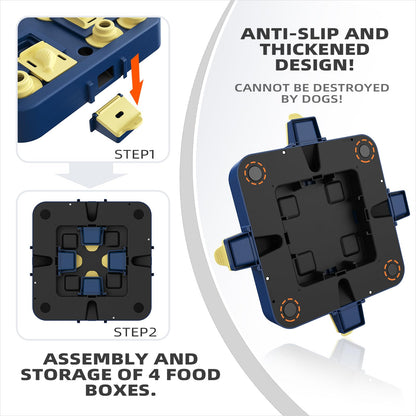 KADTC Dog Chess Puzzle Toy Level 3 in 1 for Small/Medium/Large Dogs Smart Mind Stimulating Game Puppy Brain Stimulation Cognitive Enrichment Toys Keep Them Busy Boredom Interactive Treat Food Puzzles