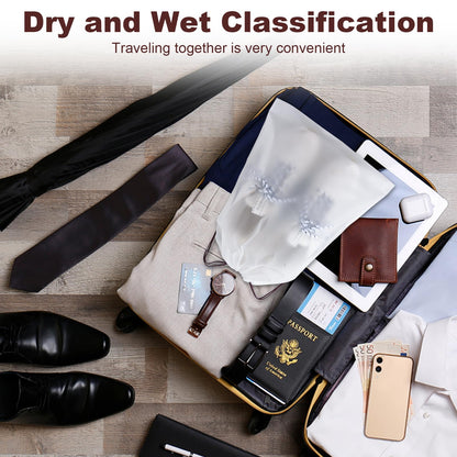 Hoewina Transparent Shoe Bags for Travel with Rope 14PCS Large Clear Shoe Bag Storage 11.8in X 15.7in Portable Travel Shoe Bags for Men and Women