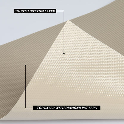 Kitchen Shelf Liner Drawer Liners, Non-Adhesive Refrigerator Liners Waterproof Fridge Mats with Strong Durable Kitchen Cabinets Mat for Drawers, Shelves, Pantry Khaki