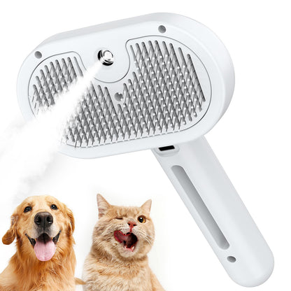 Katoggy Spray Cat Brush, Self Cleaning Dog Steam Brush, Easy To Clean, Remove Static Flying Hair Steam Grooming for Cats and Dogs