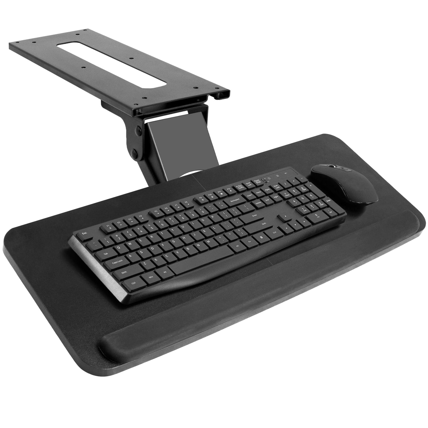 VIVO Adjustable Computer Keyboard & Mouse Platform Tray Ergonomic Under Table Desk Mount Drawer Underdesk Shelf (MOUNT-KB03B)