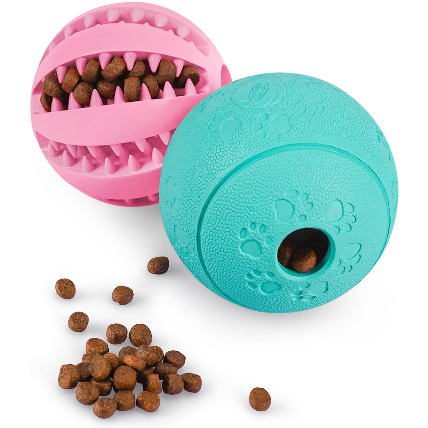 HIPPIH Dog Puzzle Toys & Interactive Toys for Large & Small Dogs - IQ Training, Chewing, Teeth Cleaning & Treat Dispensing - 2 Pack