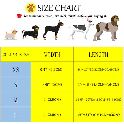 Elegant little tail Halloween Dog Collar, Ghosts Print Fall Male Cute Puppy Adjustable Cotton Pet Collar with Quick Release Buckle for Small Medium Large Dogs