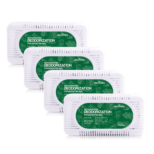 4 Pack Fridge Deodorizer, Refrigerator and Freezer Deodorizer Odor Eliminator Reusable, Unscented Activated Carbon Odor Absorber and Moisture for Freezers, Coolers, Closet and Trash Can