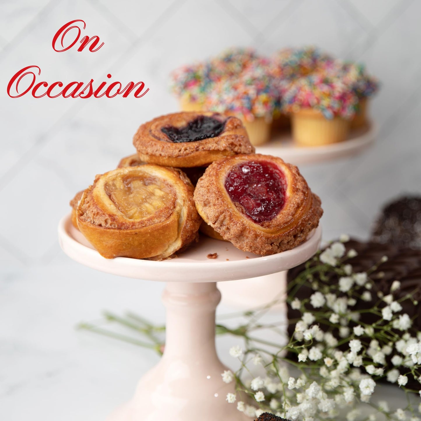 Fruit Danish Pastries | Christmas Holiday Corporate Food Gifts in Gift box |12 Individually Wrapped ASSORTED Fruit Filled Cinnamon Buns | Halloween, Thanksgiving-Stern’s Bakery