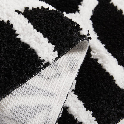 Estmy Gothic Bath Mat Spider Web Black Halloween Bathroom Rugs Non Slip Machine Washable, Funky Spooky Cute Fun Bath Mat Shower Rugs Halloween Bathroom Decor Ultra Soft Great Absorbency