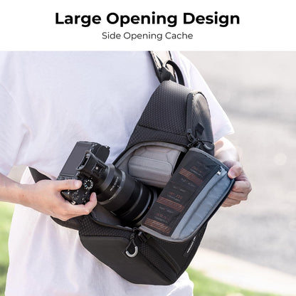 K&F Concept Camera Sling Bag Crossbody Bag Waterproof Camera Shoulder Backpack DSLR/SLR/Mirrorless Camera Case