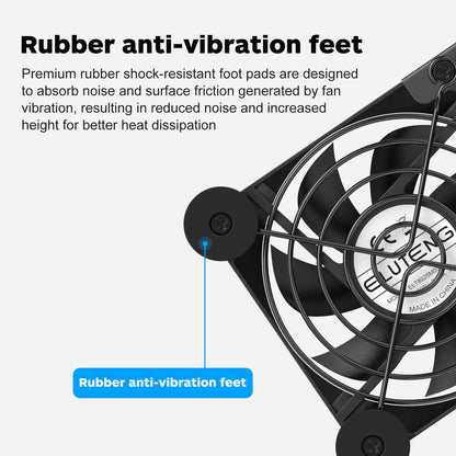ELUTENG Dual Cooling Fan - Whisper Quiet 80mm USB With 3 Adjustable High Speed USB Port - Heatsink Compatible for PS4, PS5, Router, Laptop, PC, Xbox Cooling Electronics