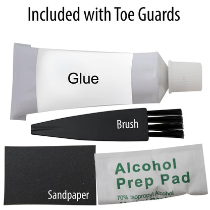 JobSite Boot Toe Guards - Shoe Toe Protector Guards Against Scratches and Hides Existing Damage - Black - 1 Pair