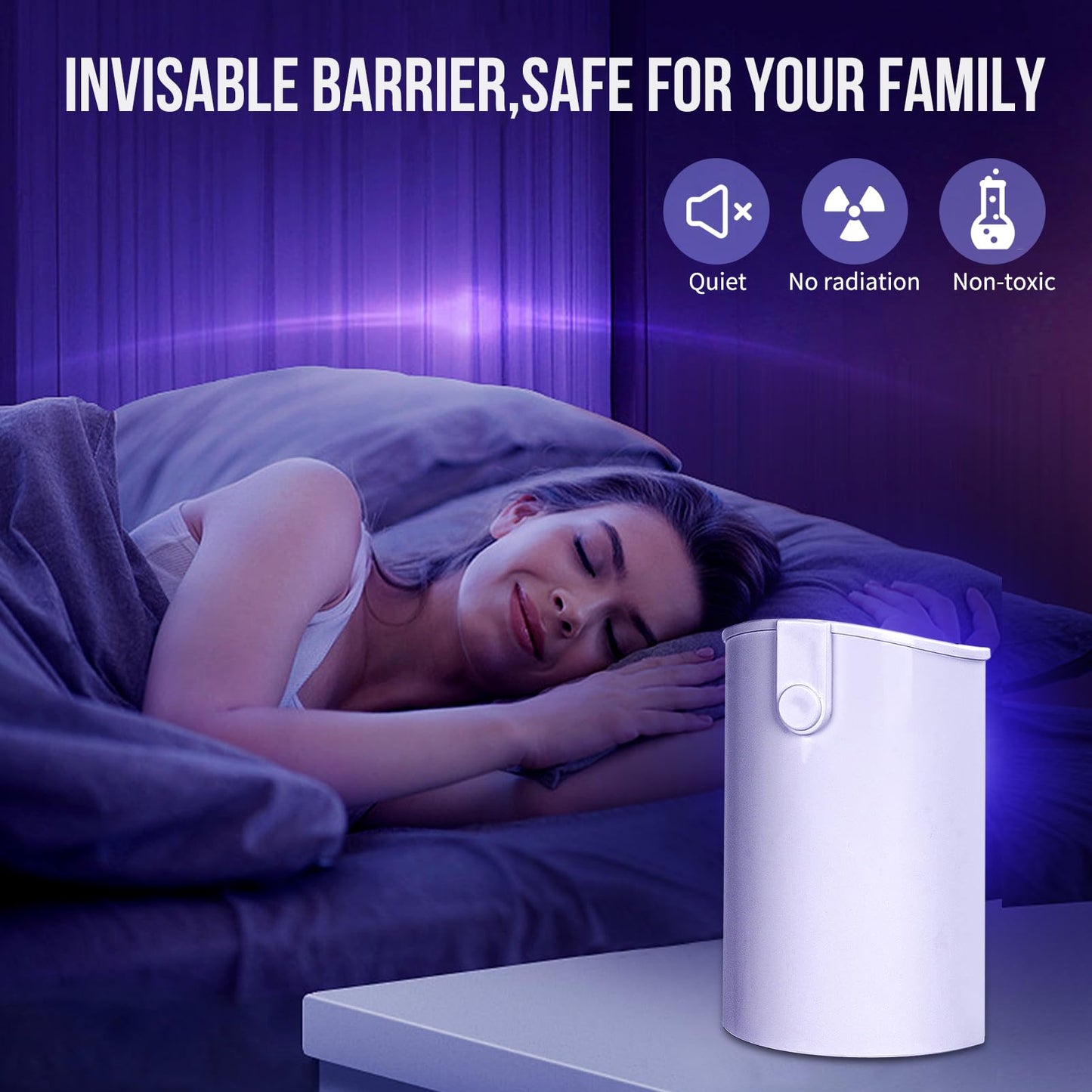 Flying Insect Trap Indoor, Plug-in Fruit Fly Trap for Indoor, Mosquito Killer Gnat Moth Fly Catcher with Night UV Light, Mosquito Attractant Bug Zapper for Home, Office (1 x Device & 4 x Refills)