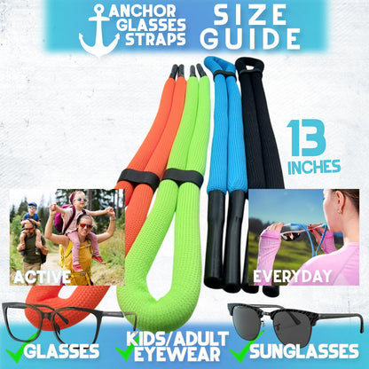 Floating Sunglasses Straps for Water – 4 Pack Buoyant Glasses Retainer for Men Women – Adjustable Floatable Eyewear Lanyard for Boating Kayaking Fishing Paddleboarding Beach Lake Pool