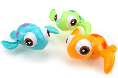 DUCKBOXX XX Wind-up Swimming Sea Turtles Bath Toy, No Battery Mold-Free Anti-Rust Interactive Montessori Toy for Kids 18M+ (3pcs)