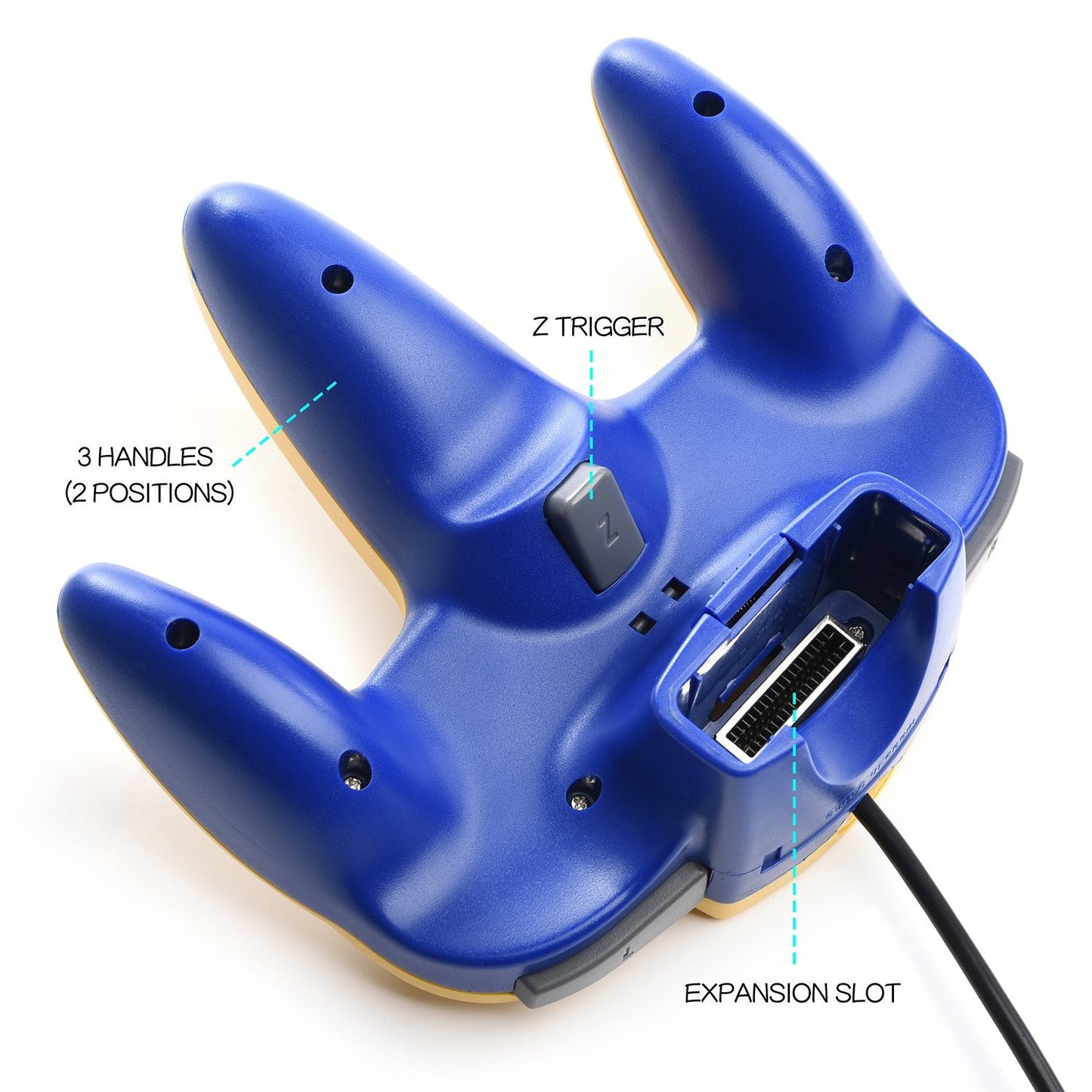 Classic N64 Controller, miadore Rerto N64 Gaming Remote Gamepad Joystick for N64 Console Video Game System ( Yellow and Blue)