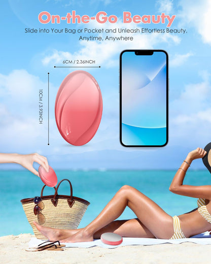 Crystal Hair Eraser for Women and Men, Reusable Crystal Hair Remover - Portable Magic Hair Removal Device - Painless Solution for Back, Arms, and Legs (Pink)