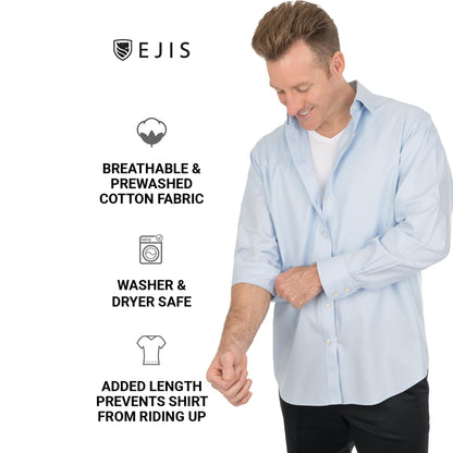 Ejis Men's Sweat Proof Undershirt, V Neck, Anti-Odor Silver, Cotton, Sweat Pads