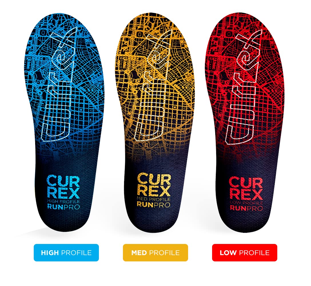 currex RunPro Insoles for Running Shoes – Arch Support Inserts to Help Reduce Fatigue, Prevent Injuries & Boost Performance – for Men & Women – Medium Arch, Large