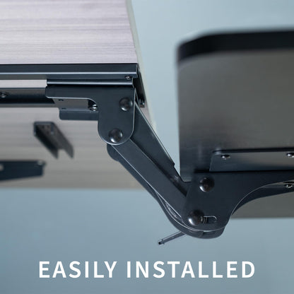 VIVO Adjustable Computer Keyboard & Mouse Platform Tray Ergonomic Under Table Desk Mount Drawer Underdesk Shelf (MOUNT-KB03B)