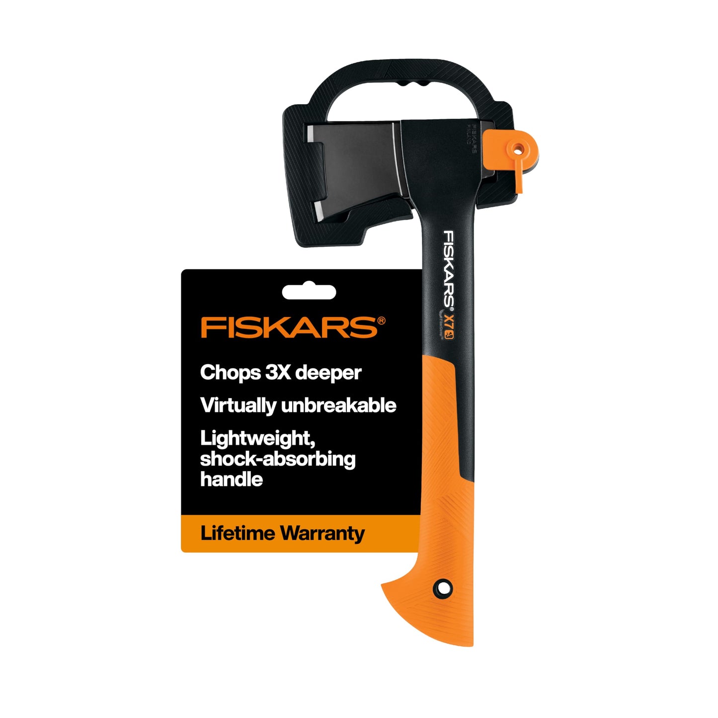 Fiskars X7 Hatchet Lightweight Wood Splitter for Small to Medium Size Kindling with Proprietary Blade and Shock-Absorbing FiberComp Handle, Lawn and Garden Tool, 14 inch, 1.5 pounds