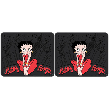 4PC Front & Rear Rubber Floor Mats Set - Betty Boop - NY New York City Sky Line