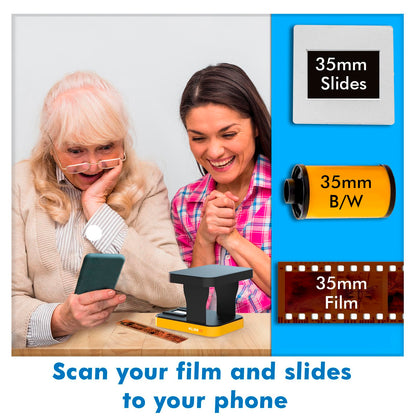 KLIM K2 Mobile Photo Digitizer 35mm - Positive & Negative Conversion - Slide and Photo Scanner - Color Developing Kit Essential - Your Own Service for Developing Negatives at Home