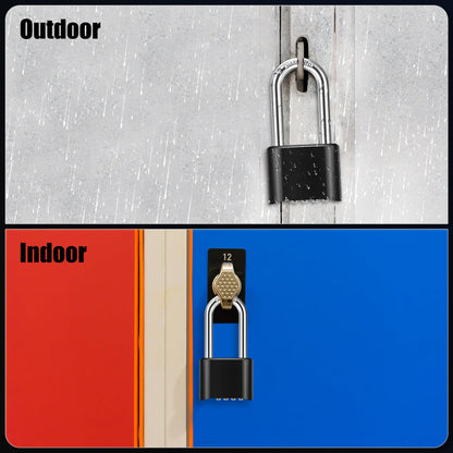 2.5in Long Shackle Combination Lock, Diyife Large Outdoor Weatherproof Padlock, Design of Hidden Password & High Security, Resettable Combination Lock for Locker, Home, School, Garage, Gate, Garden