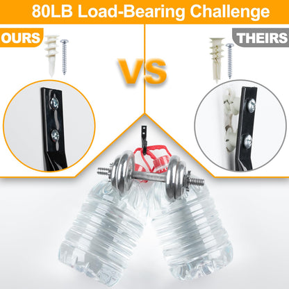 KURUI Wall Hanging Kit for Wall Art Decor Frame Curtain Rods, 140Pcs Heavy Duty Drywall Anchors Substitute Picture Hanging Nails, 70 Dry Wall Anchor and 70 8 x 1-1/4'' Screws, 75Lb Picture Hangers