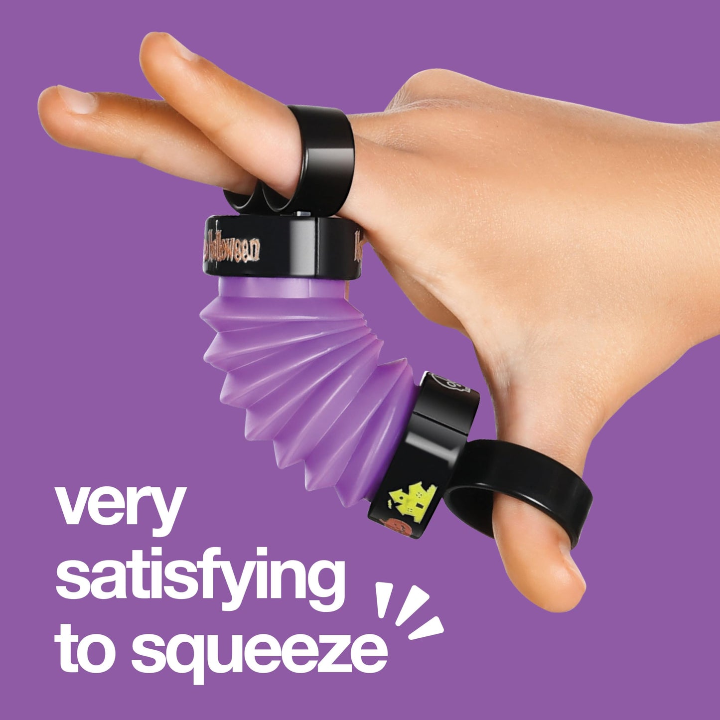 Halloween Party Favors Bulk Stargo Finger Poppers Fidget Toy - Halloween Stocking Stuffers Non-Candy Trick or Treat Toy for Girls & Boys - Halloween Party Bags and Goody Bags Filler - Pack of 10