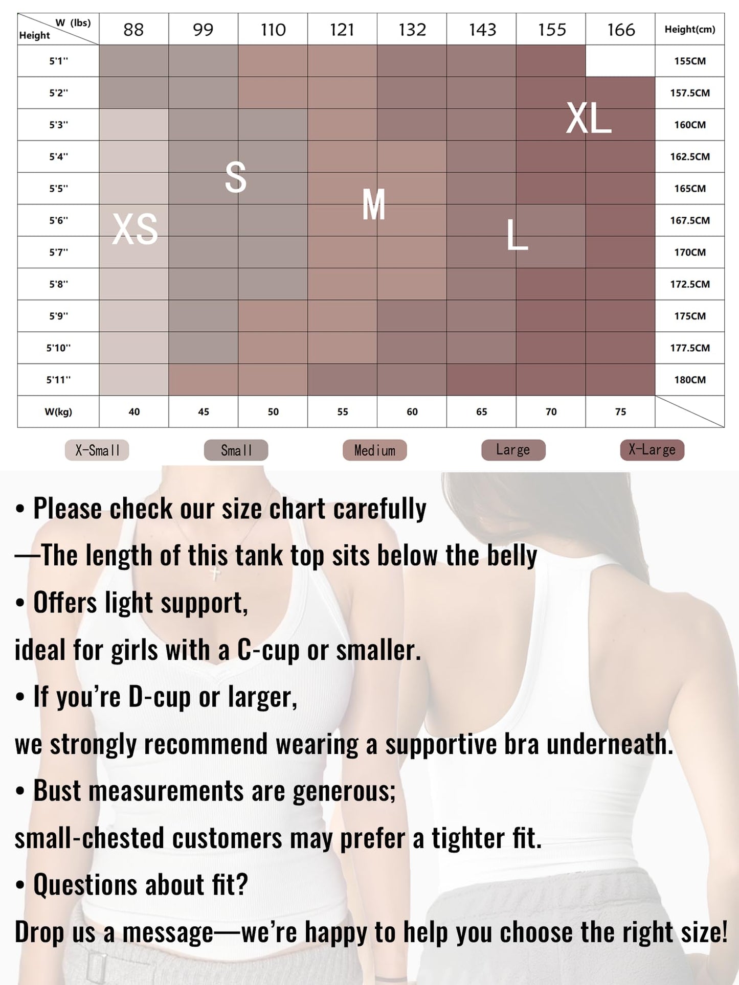 Danysu V Neck Racerback Tank Top for Women with Built in Bra Ribbed Long Tank Fitted Basic Cami Tops Angel White XS