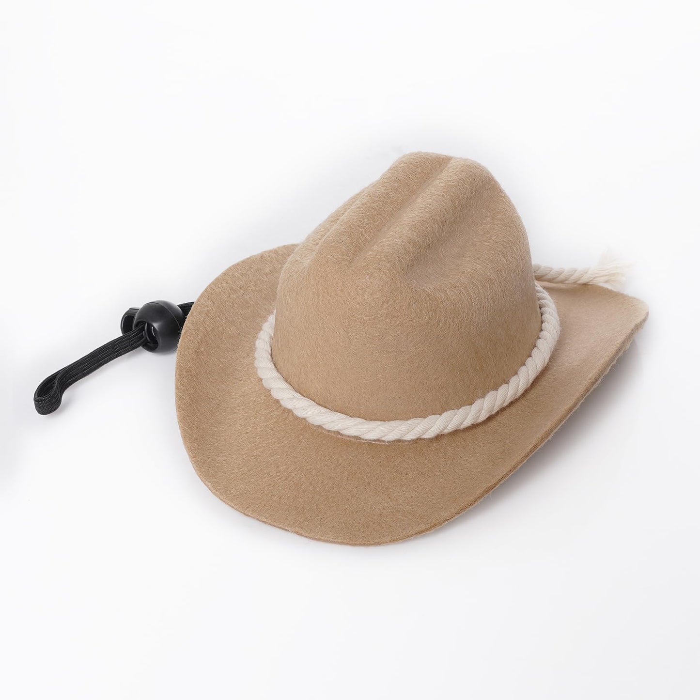 Cowboy Hat with Bandana Scarf Dog Halloween Costumes Cowboy Costume Set for Dogs Cat Party Accessories (Khaki)